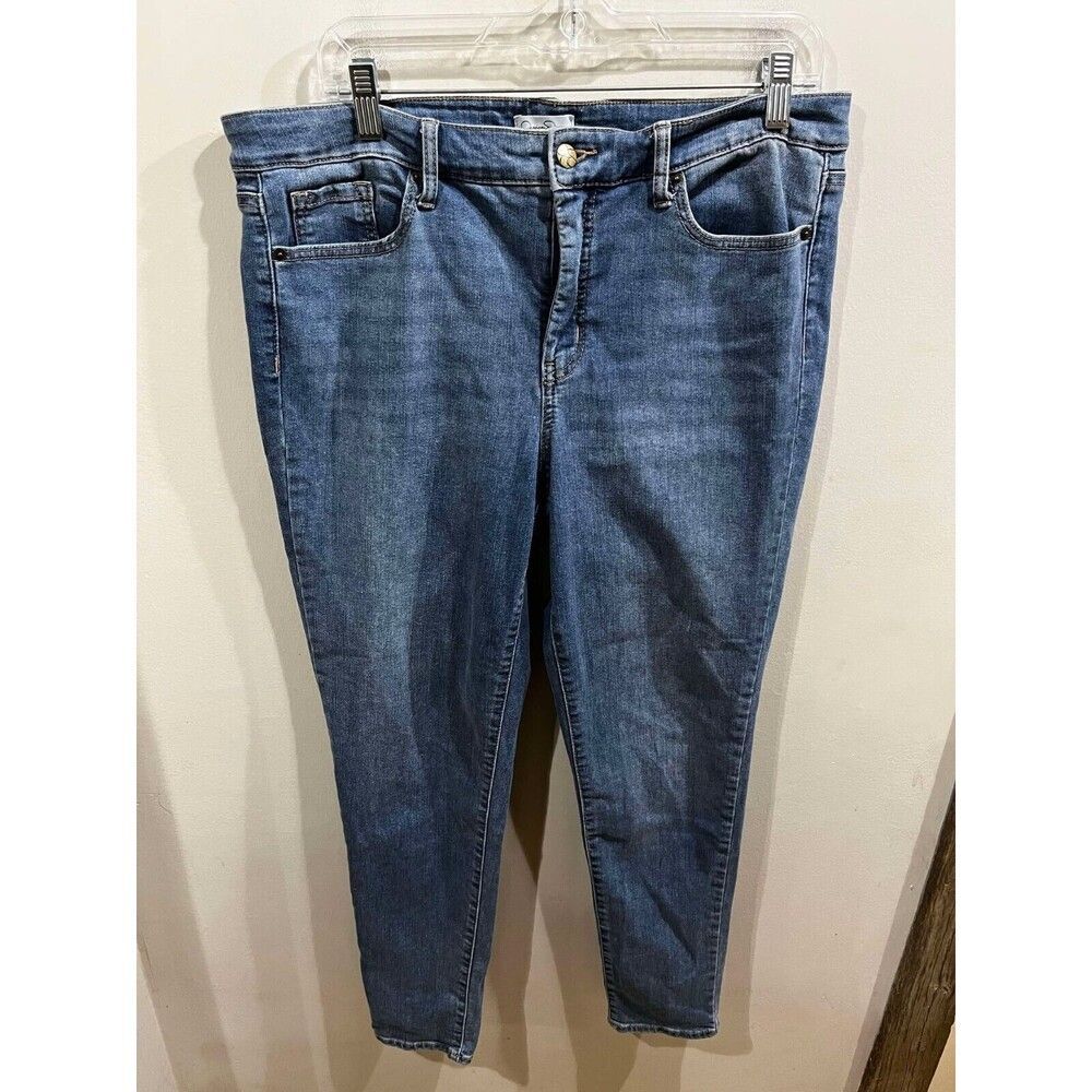 Jessica Simpson Jeans Womens 34 Skinny Blue High Rise Medium Wash Denim Festival